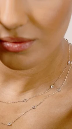 Petra Necklace White Gold Plated -Lustre Jewelry Shop Petra Necklace White Gold Plated 098FDIO