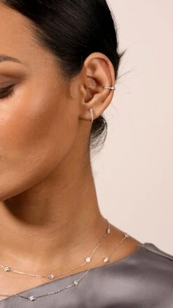 Petra Necklace White Gold Plated -Lustre Jewelry Shop Petra Necklace White Gold Plated 98SSKL