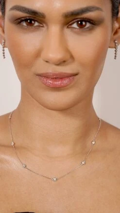 Baby Quentin Drop Earrings White Gold Plated -Lustre Jewelry Shop Petra Necklace White Gold Plated BABY QUENTIN JDKDS