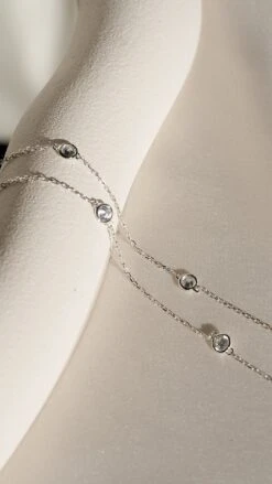 Petra Necklace White Gold Plated -Lustre Jewelry Shop Petra Necklace White Gold Plated OUID89D