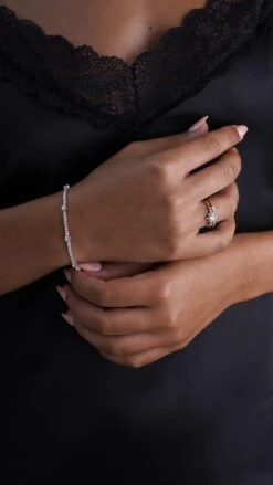 Phoebe Bracelet White Gold Plated -Lustre Jewelry Shop Phoebe Bracelet White Gold Plated JUNIE DENIZ I8DS