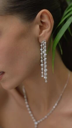 Phoenix Earring White Gold Plated -Lustre Jewelry Shop Phoenix Earring White Gold Plated 8IUDS