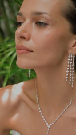 Phoenix Earring White Gold Plated -Lustre Jewelry Shop Phoenix Earring White Gold Plated 98OID