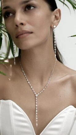 Phoenix Necklace White Gold Plated