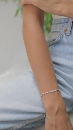 Phoenix Slim Bracelet White Gold Plated -Lustre Jewelry Shop Phoenix Slim Bracelet White Gold Plated IOS98