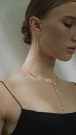 Phoenix Slim Earring 18K Gold Vermeil -Lustre Jewelry Shop Phoenix Slim Earring 18K Gold Vermeil 89JKDYS