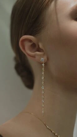 Phoenix Slim Earring 18K Gold Vermeil -Lustre Jewelry Shop Phoenix Slim Earring 18K Gold Vermeil KJD9S