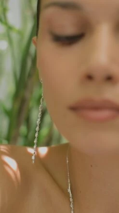 Phoenix Slim Earring White Gold Plated -Lustre Jewelry Shop Phoenix Slim Earring White Gold Plated KJYDS