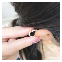 Lola Huggie White Gold Plated 27 Lola Huggie White Gold Plated -Lustre Jewelry Shop Polaroid 2