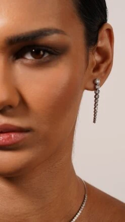 Quentin Drop Earrings White Gold Plated -Lustre Jewelry Shop QUENTIN EARRINGS SLKS