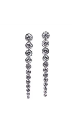Quentin Drop Earrings White Gold Plated -Lustre Jewelry Shop QUENTIN S8S88SK0
