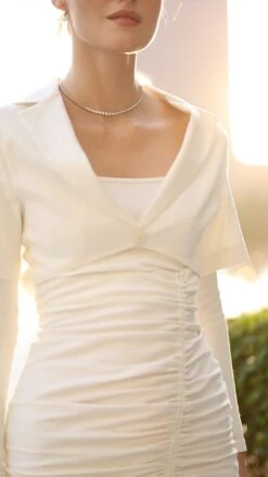 Quentin Necklace White Gold Plated -Lustre Jewelry Shop QUENTINQSCDFCA