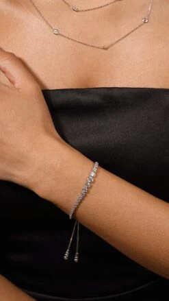 Quentin Bracelet White Gold Plated -Lustre Jewelry Shop Quentin Bracelet White Gold Plated 9DUS