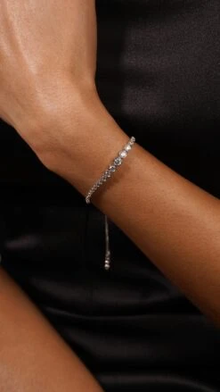 Quentin Bracelet White Gold Plated -Lustre Jewelry Shop Quentin Bracelet White Gold Plated DHJS2