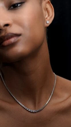 Quentin Necklace White Gold Plated -Lustre Jewelry Shop Quentin Necklace White Gold Plated 89UIS