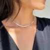 Quentin Necklace White Gold Plated 2 Quentin Necklace White Gold Plated -Lustre Jewelry Shop QuentinNecklace LS1