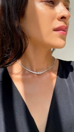 Quentin Necklace White Gold Plated -Lustre Jewelry Shop QuentinNecklace LS2