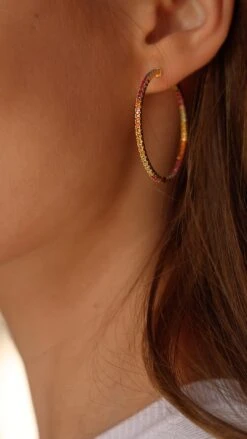 Rainbow Hoops Large -Lustre Jewelry Shop RAINBOW1