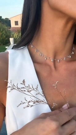 Ramy Necklace White Gold Plated -Lustre Jewelry Shop RAMY S9S8