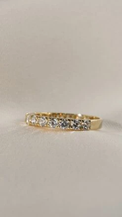 Raina Round Eternity Ring Yellow Gold -Lustre Jewelry Shop Raina Round Eternity Ring Yellow Gold 897UYS