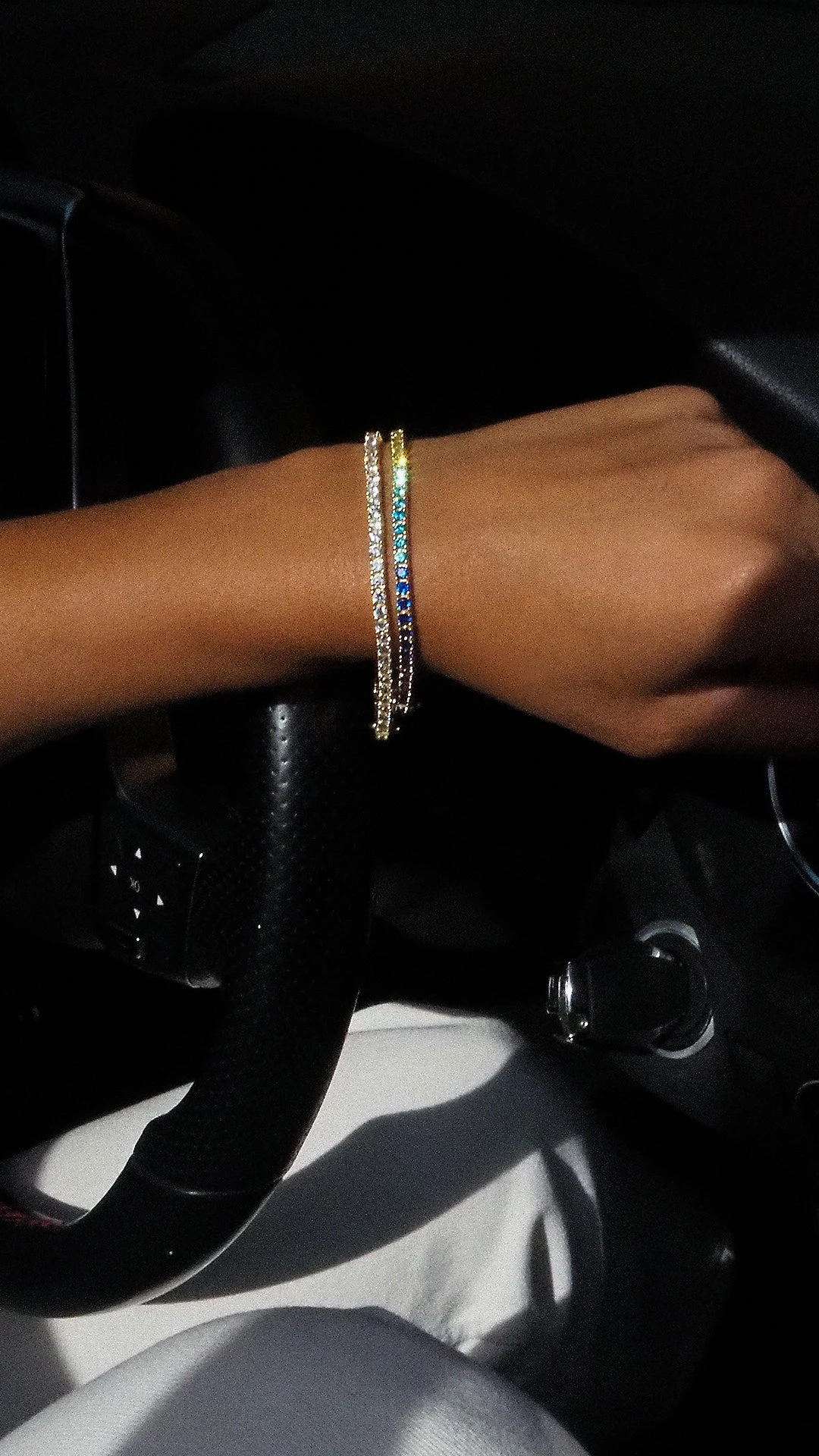 Rainbow Tennis Bracelet 18K Gold Vermeil 9 Rainbow Tennis Bracelet 18K Gold Vermeil - Image 7