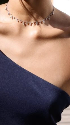 Ramy Necklace White Gold Plated -Lustre Jewelry Shop Ramy Necklace White Gold Plated dio89s