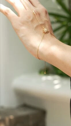 Rigel Hand Bracelet 18K Gold Vermeil -Lustre Jewelry Shop Rigel Hand Bracelet Gold Vermeil 2727271