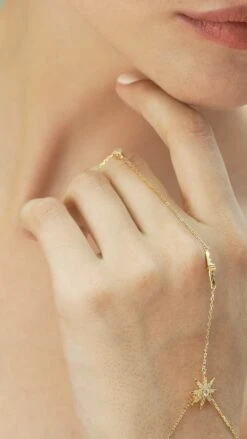 Rigel Hand Bracelet 18K Gold Vermeil -Lustre Jewelry Shop Rigel Hand Bracelet Gold Vermeil 377371