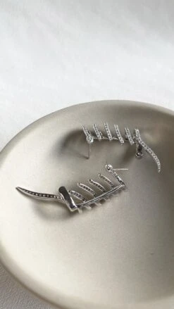 Rocco Ear Climber White Gold Plated -Lustre Jewelry Shop RoccoEarClimbers WG