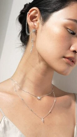 Cosmo Necklace White Gold Plated -Lustre Jewelry Shop SARGAS COSMO SJJSJSA33