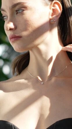 Simone Necklace 0.25ct 18K White Gold -Lustre Jewelry Shop SIMONE NECKLACE 0.25CT 18K WHITE GOLD 3939