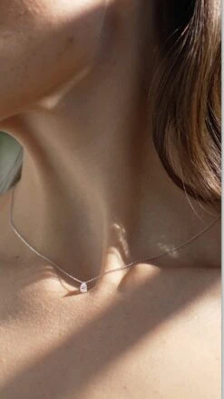 Simone Necklace 0.25ct 18K White Gold -Lustre Jewelry Shop SIMONE NECKLACE 0.25CT 18K WHITE GOLD 7732