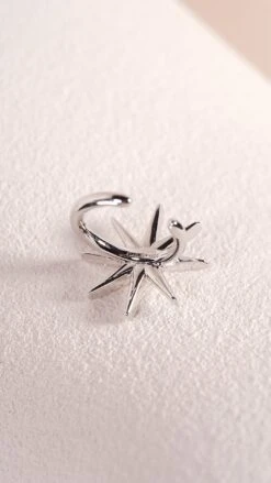 Stella Cuff White Gold Plated -Lustre Jewelry Shop STELLA CUFF WHITE GOLD PLATED 98DSKJS