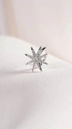 Stella Cuff White Gold Plated -Lustre Jewelry Shop STELLA CUFF WHITE GOLD PLATED LKSWS