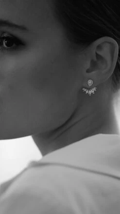 Suriya Ear Jackets 9K White Gold 14 Suriya Ear Jackets 9K White Gold -Lustre Jewelry Shop SURIYAZSS11 1