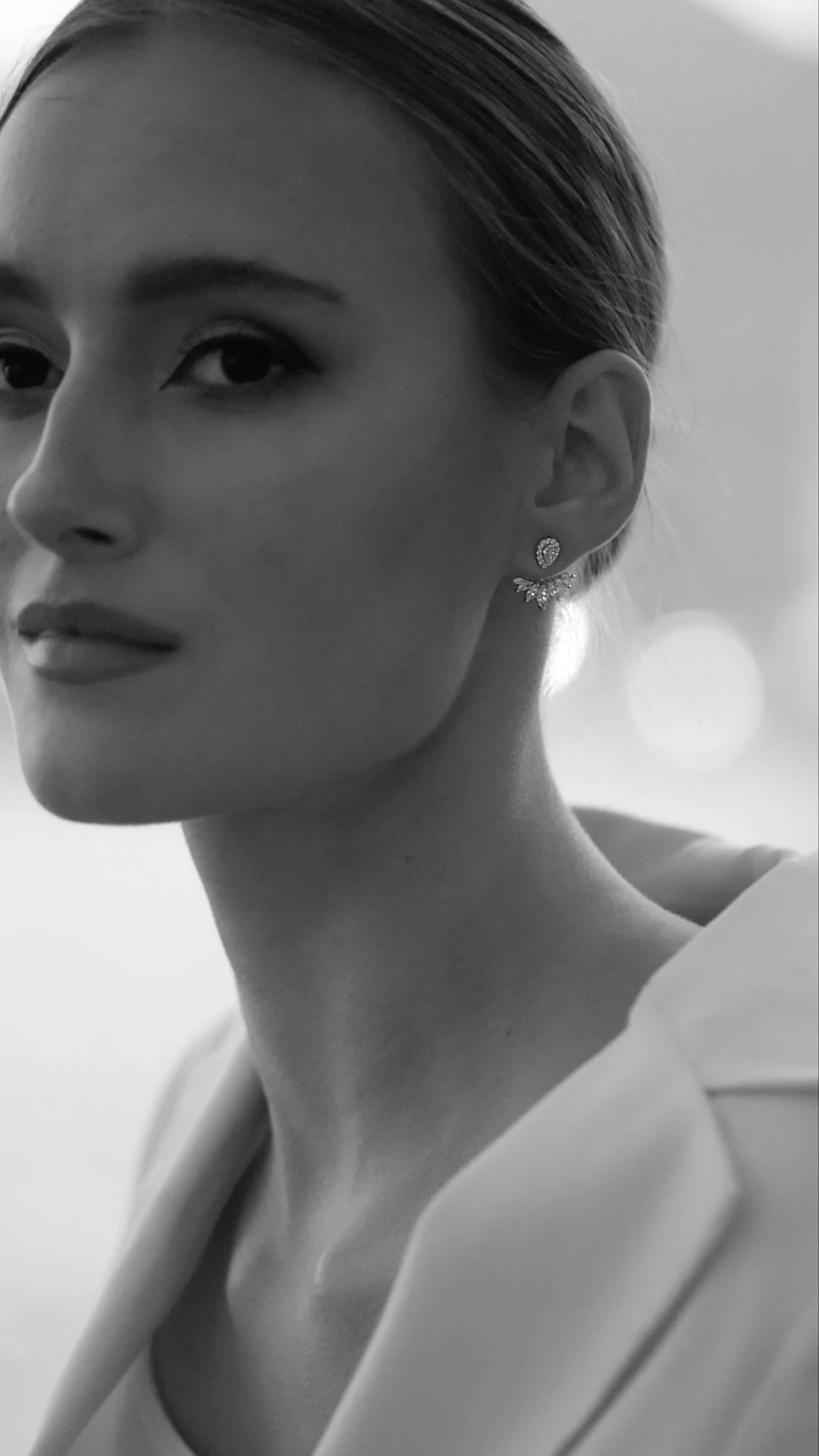 Suriya Ear Jackets 9K White Gold 6 Suriya Ear Jackets 9K White Gold - Image 4