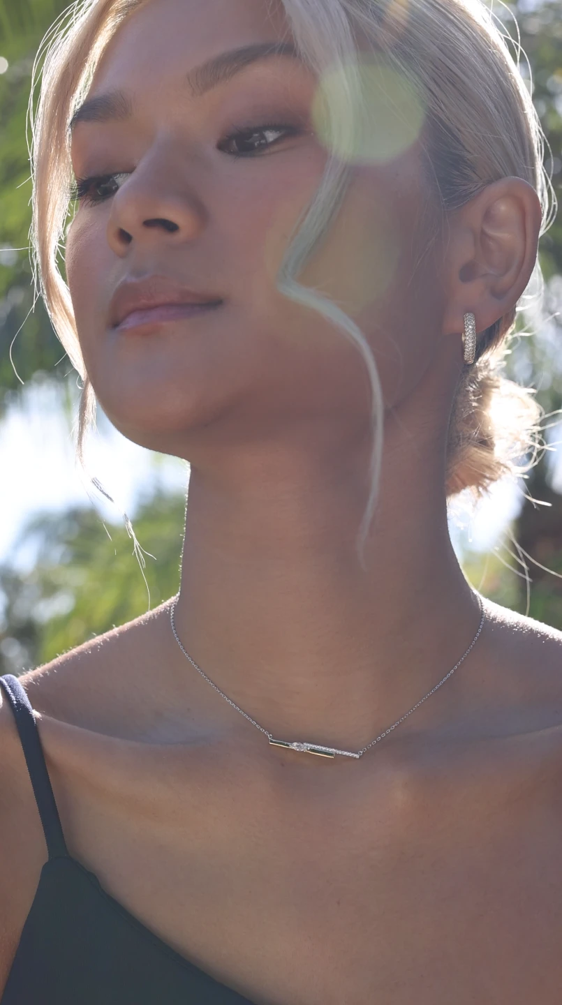 Jaena Necklace White Gold Plated 9 Jaena Necklace White Gold Plated - Image 7