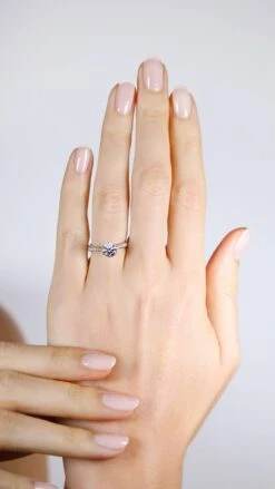 Serena Ring 18K White Gold -Lustre Jewelry Shop Serena BDR2884 HAND WG WS