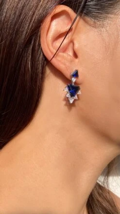 Syilx Sapphire Drops White Gold Plated -Lustre Jewelry Shop SilyxDrops SA LS2