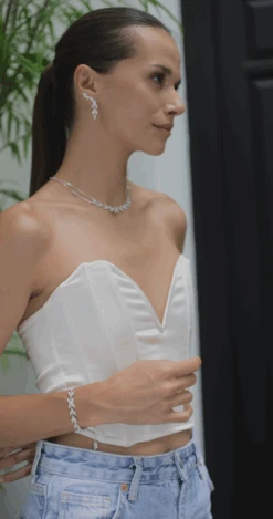 Skylar Bracelet White Gold Plated -Lustre Jewelry Shop SkylarBraceletSilver1