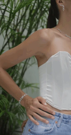 Skylar Bracelet White Gold Plated -Lustre Jewelry Shop SkylarBraceletSilver2