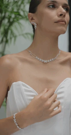 Skylar Bracelet White Gold Plated -Lustre Jewelry Shop SkylarBraceletSilver5