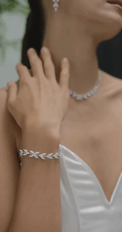 Skylar Bracelet White Gold Plated -Lustre Jewelry Shop SkylarBraceletSilver6