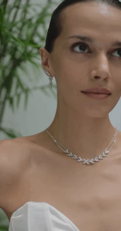 Skylar Earrings White Gold Plated -Lustre Jewelry Shop SkylarEarringsSilver4