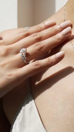 Solana Ring White Gold Plated 35 Solana Ring White Gold Plated -Lustre Jewelry Shop Solana Ring Silver d99d9s s