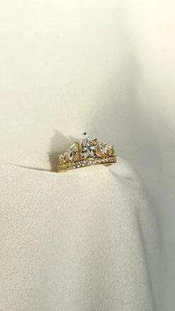 Solana Ring 18K Gold Vermeil -Lustre Jewelry Shop SolanaRing YG 1