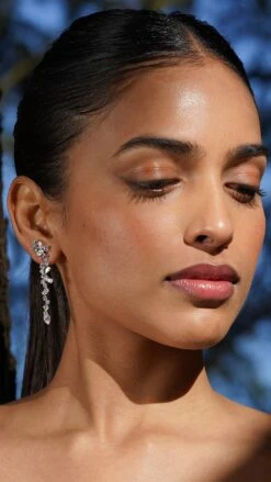 Solange Earrings White Gold Plated 9 Solange Earrings White Gold Plated -Lustre Jewelry Shop Solange Earrings 98DKJS