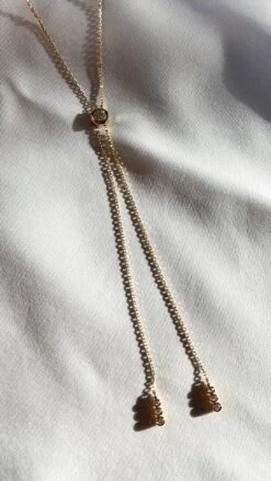 Sora Necklace 18K Gold Vermeil 28 Sora Necklace 18K Gold Vermeil -Lustre Jewelry Shop SoraNecklaceYG back