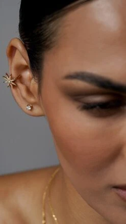 Stella Cuff 18K Gold Vermeil -Lustre Jewelry Shop Stella Cuff 18K Gold Vermeil 9IDS