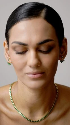 Suriya Emerald Ear Jackets 18K Gold Vermeil 24 Suriya Emerald Ear Jackets 18K Gold Vermeil -Lustre Jewelry Shop Suriya Emerald Ear Jackets 18K Gold Vermeil OI88SS